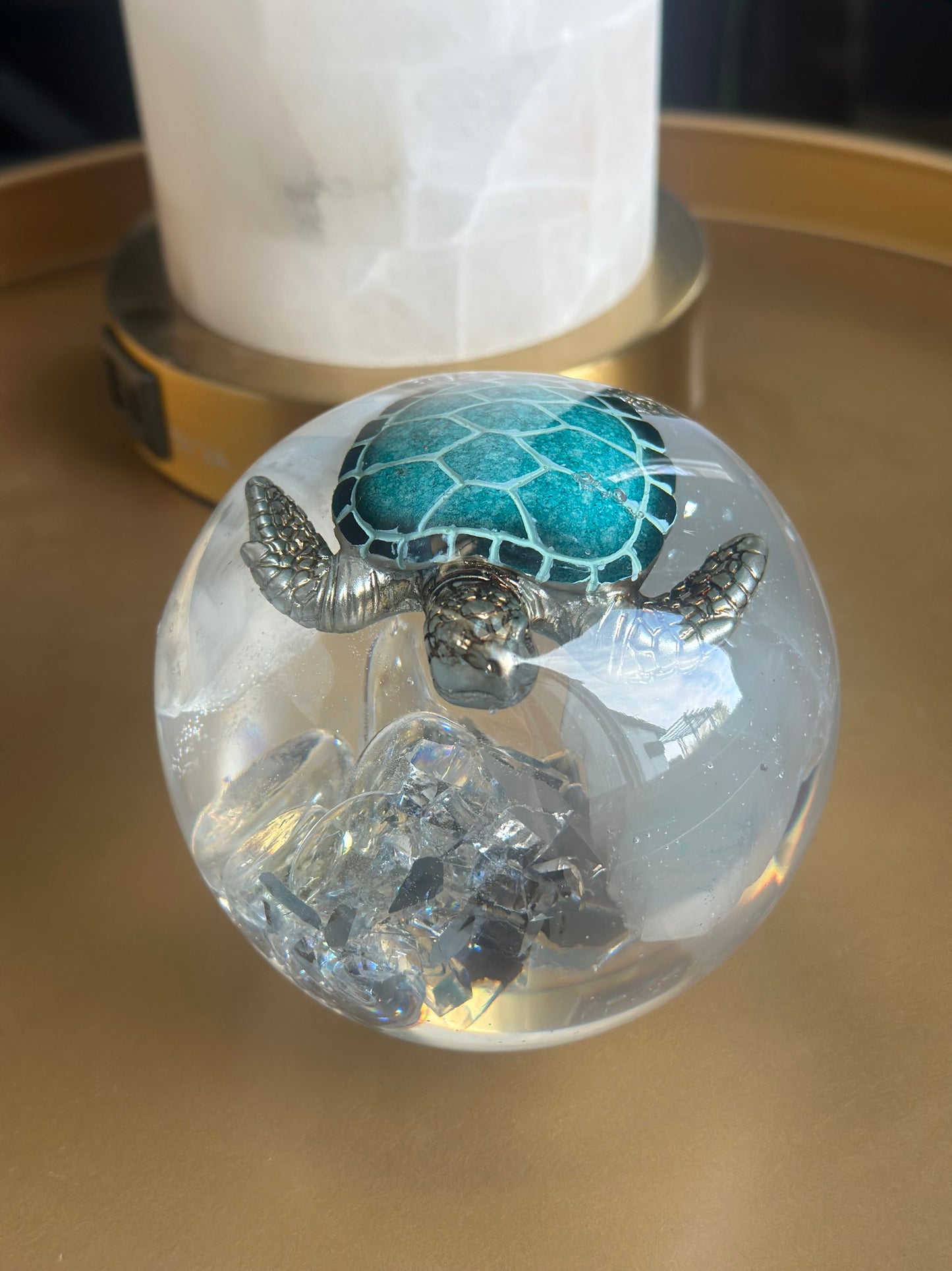 Platinum Double Selenite Tower Power Turtle