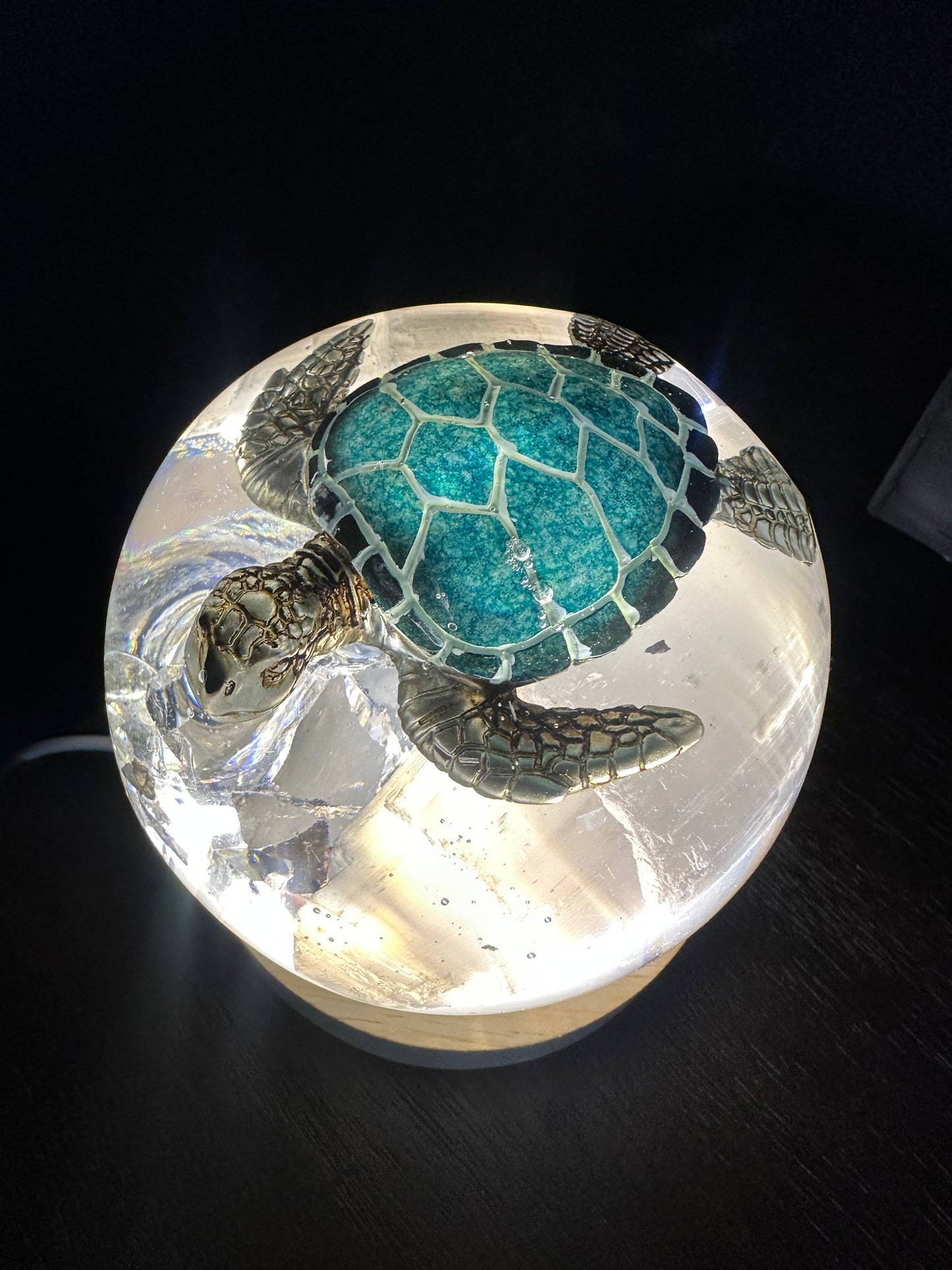 Platinum Double Selenite Tower Power Turtle