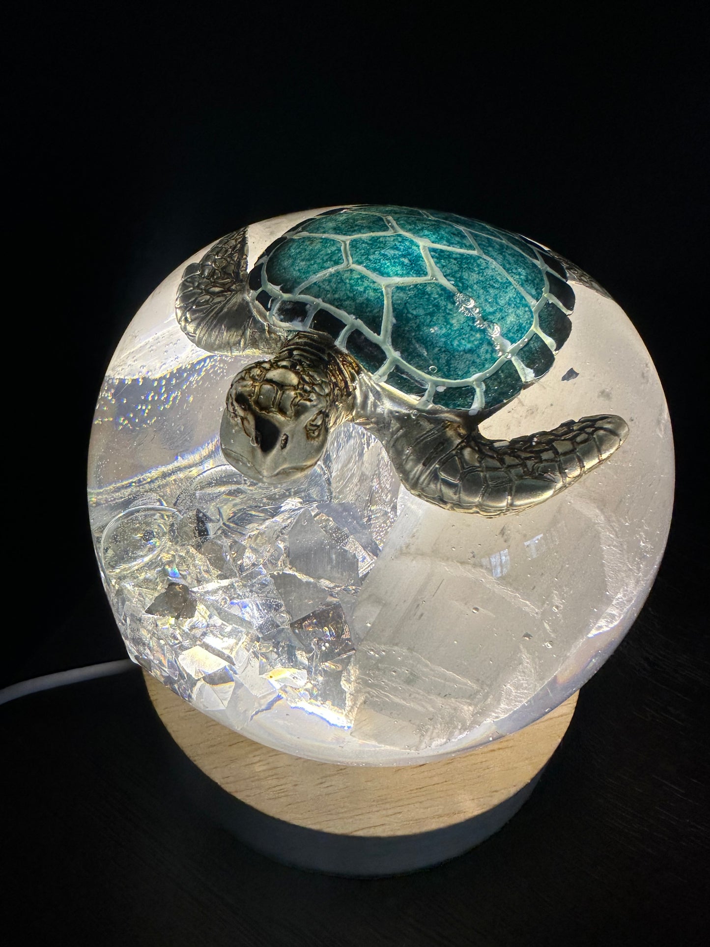 Platinum Double Selenite Tower Power Turtle