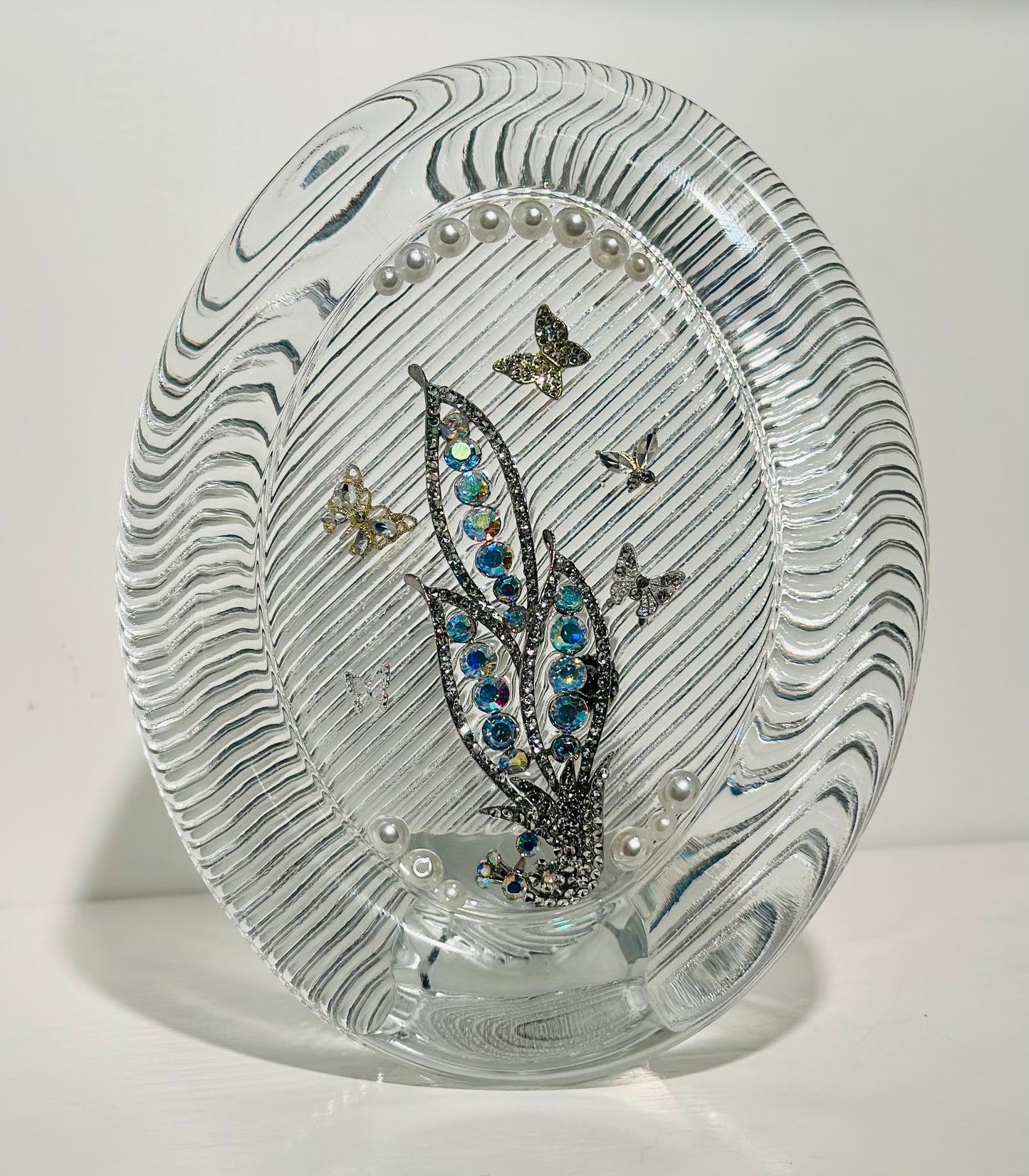 Iridescent Crystal Butterfly Fantasy Frame
