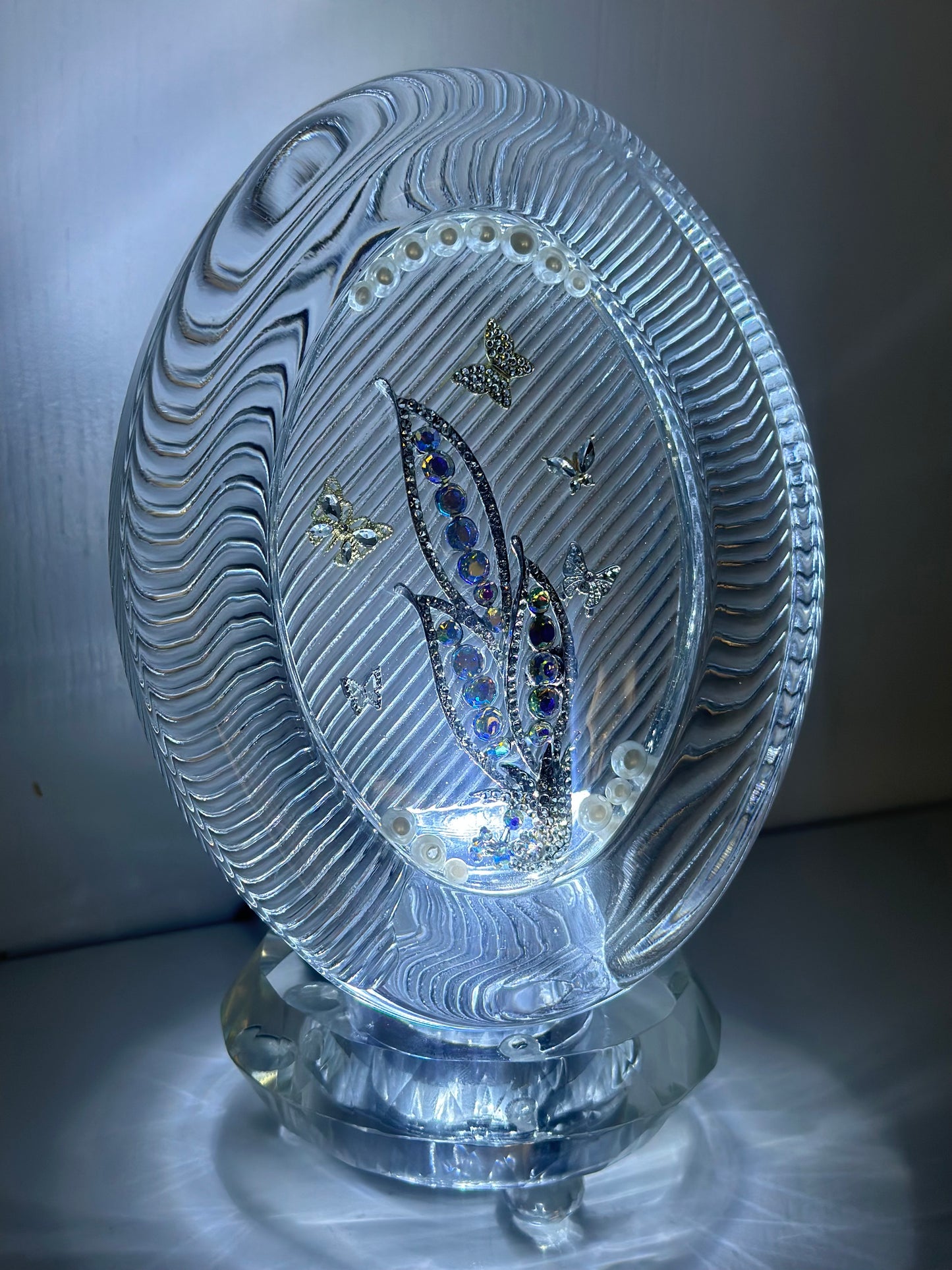 Iridescent Crystal Butterfly Fantasy Frame