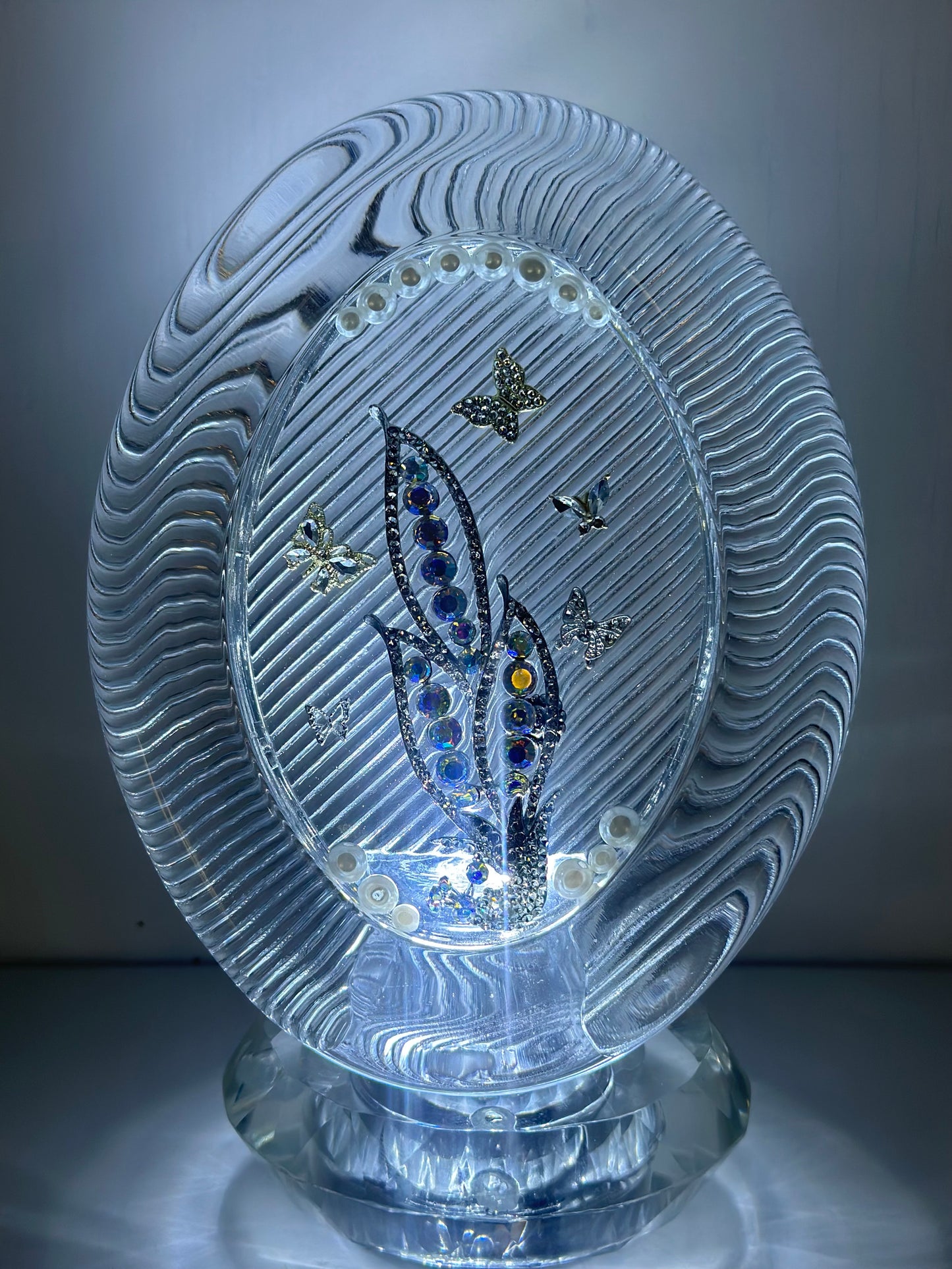 Iridescent Crystal Butterfly Fantasy Frame
