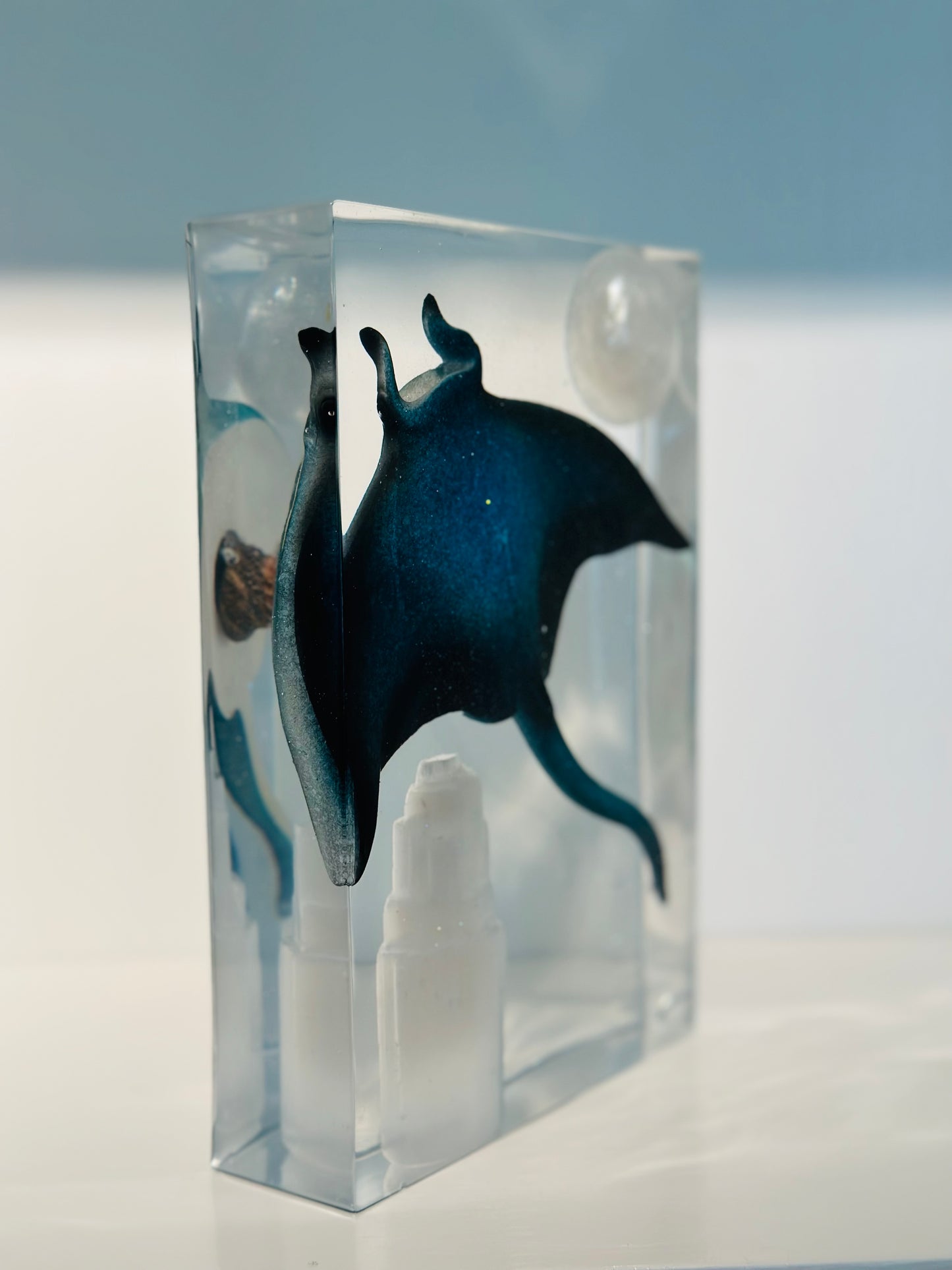 Full Moon Flying Manta Ray over Selenite Tower