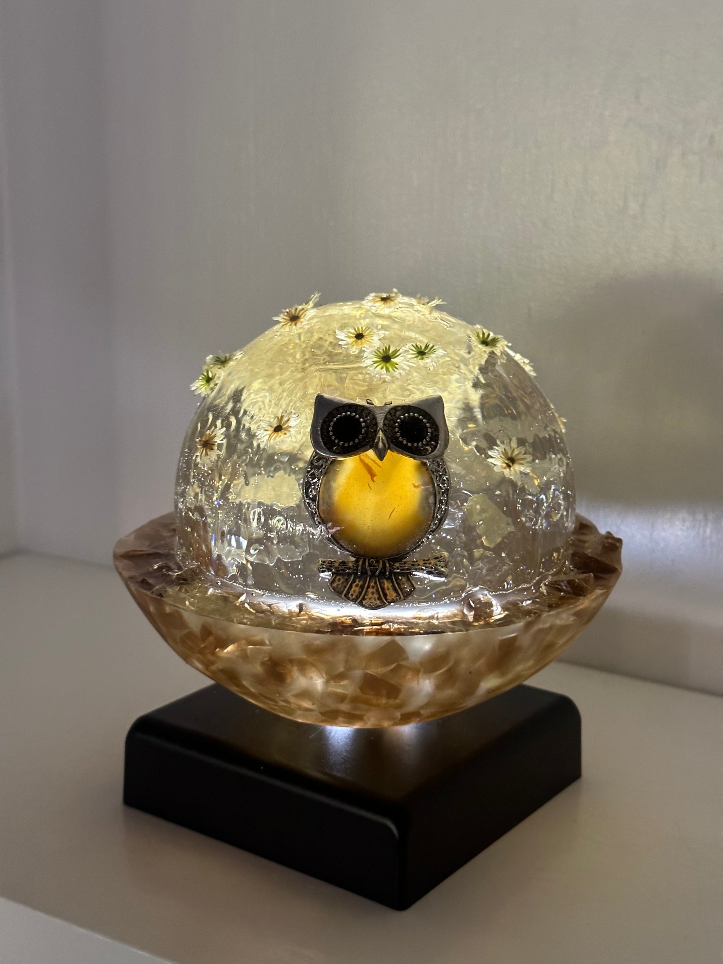 Stargazing Baby Owl Sculpture