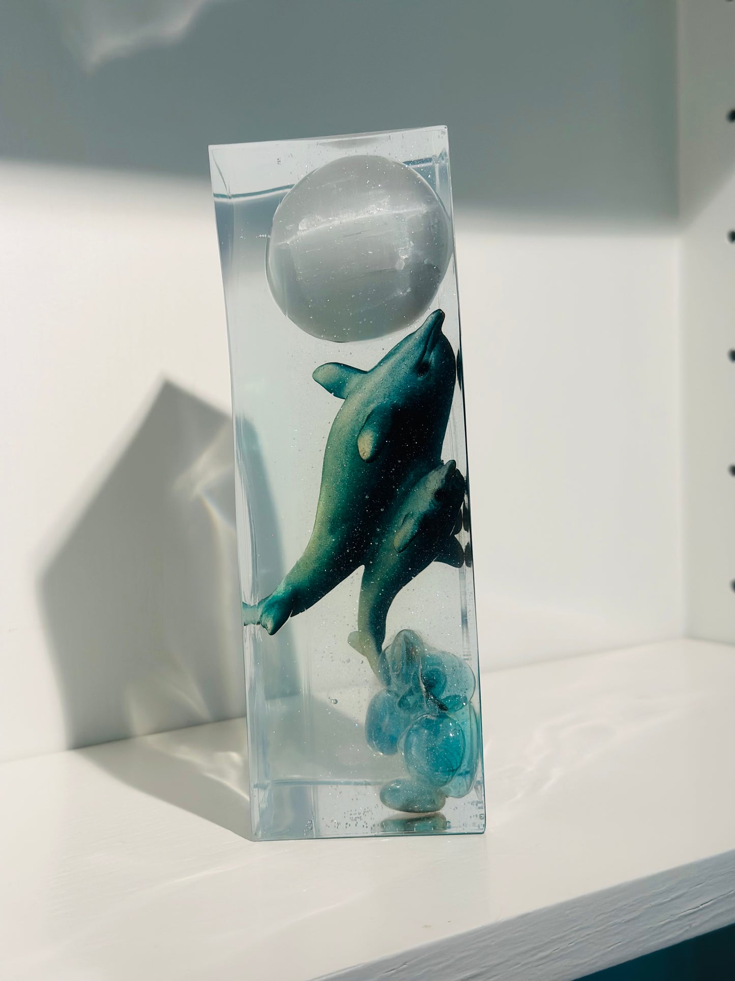 Full Moon Aquatic Dream Dolphins