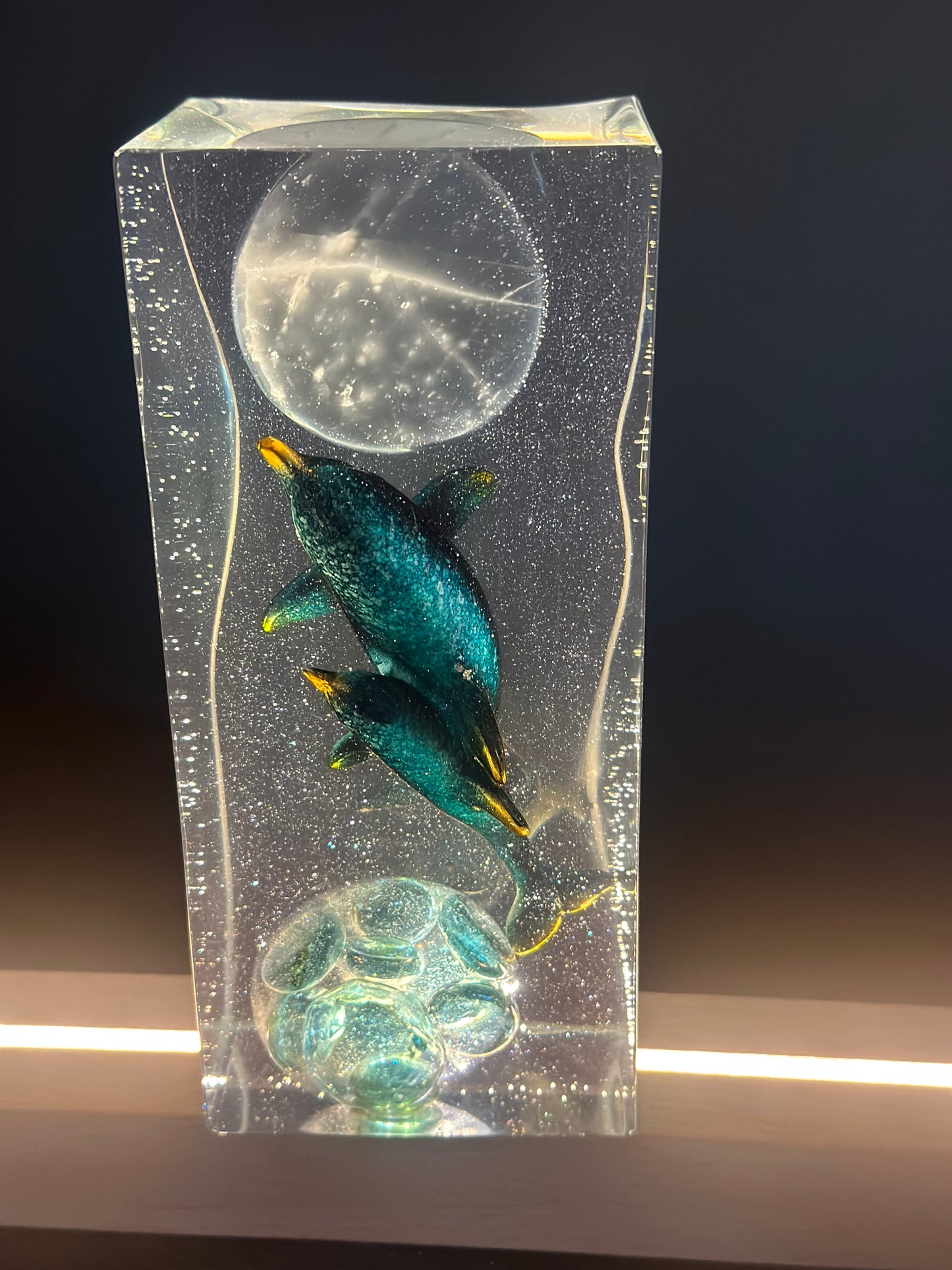 Full Moon Aquatic Dream Dolphins