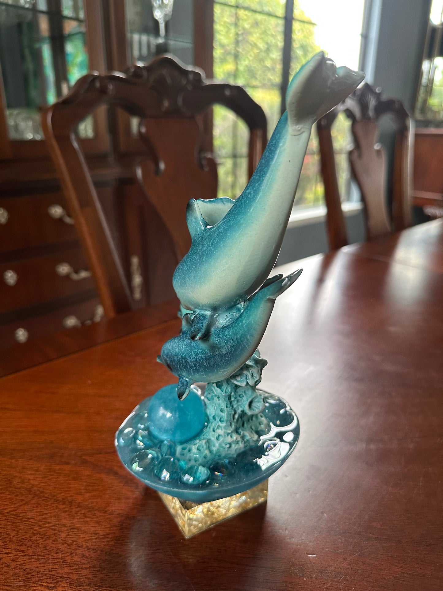 Happy Trio of Dolphins Sculpture
