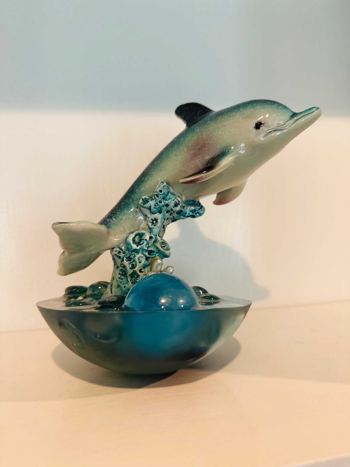 Happy Swimming Dolphin Sculpture
