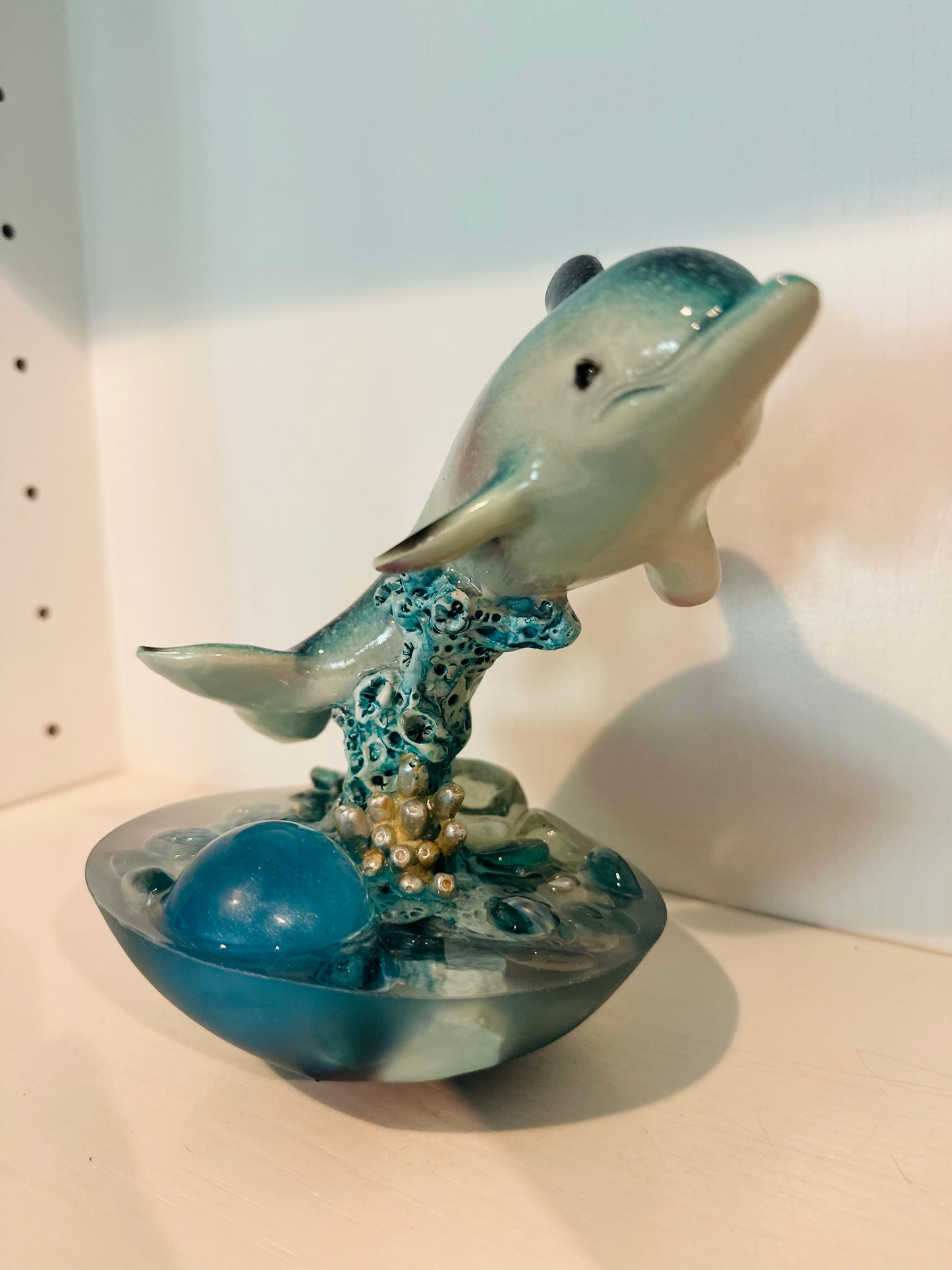 Happy Swimming Dolphin Sculpture