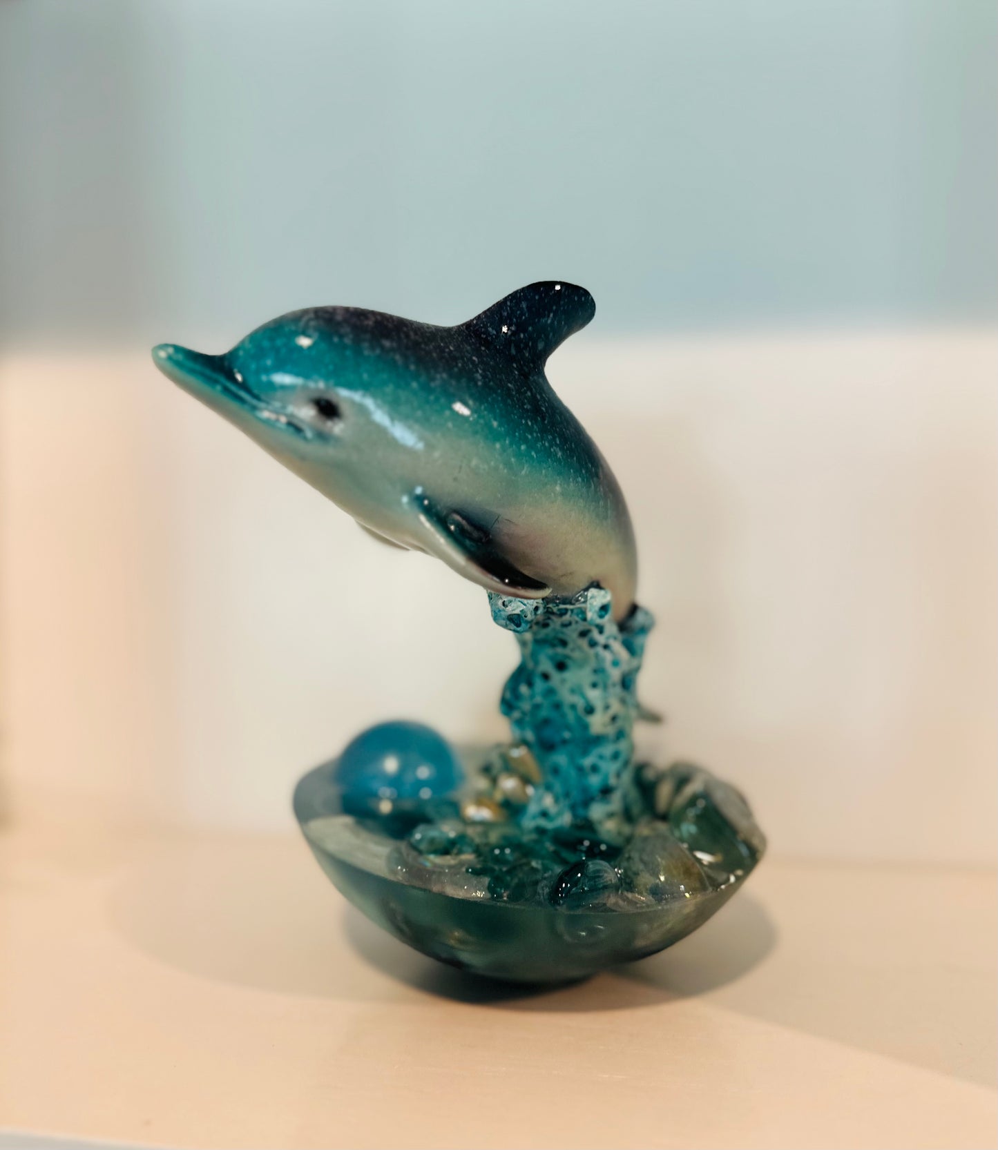Happy Swimming Dolphin Sculpture
