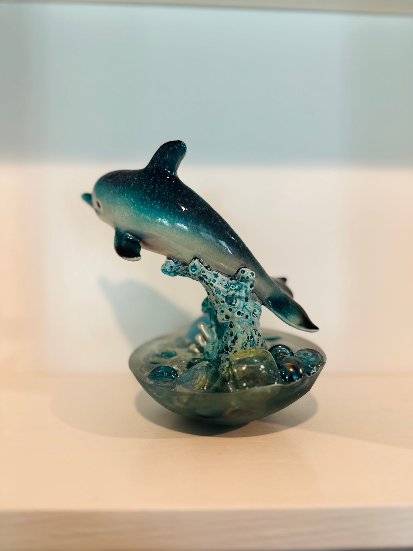 Happy Swimming Dolphin Sculpture