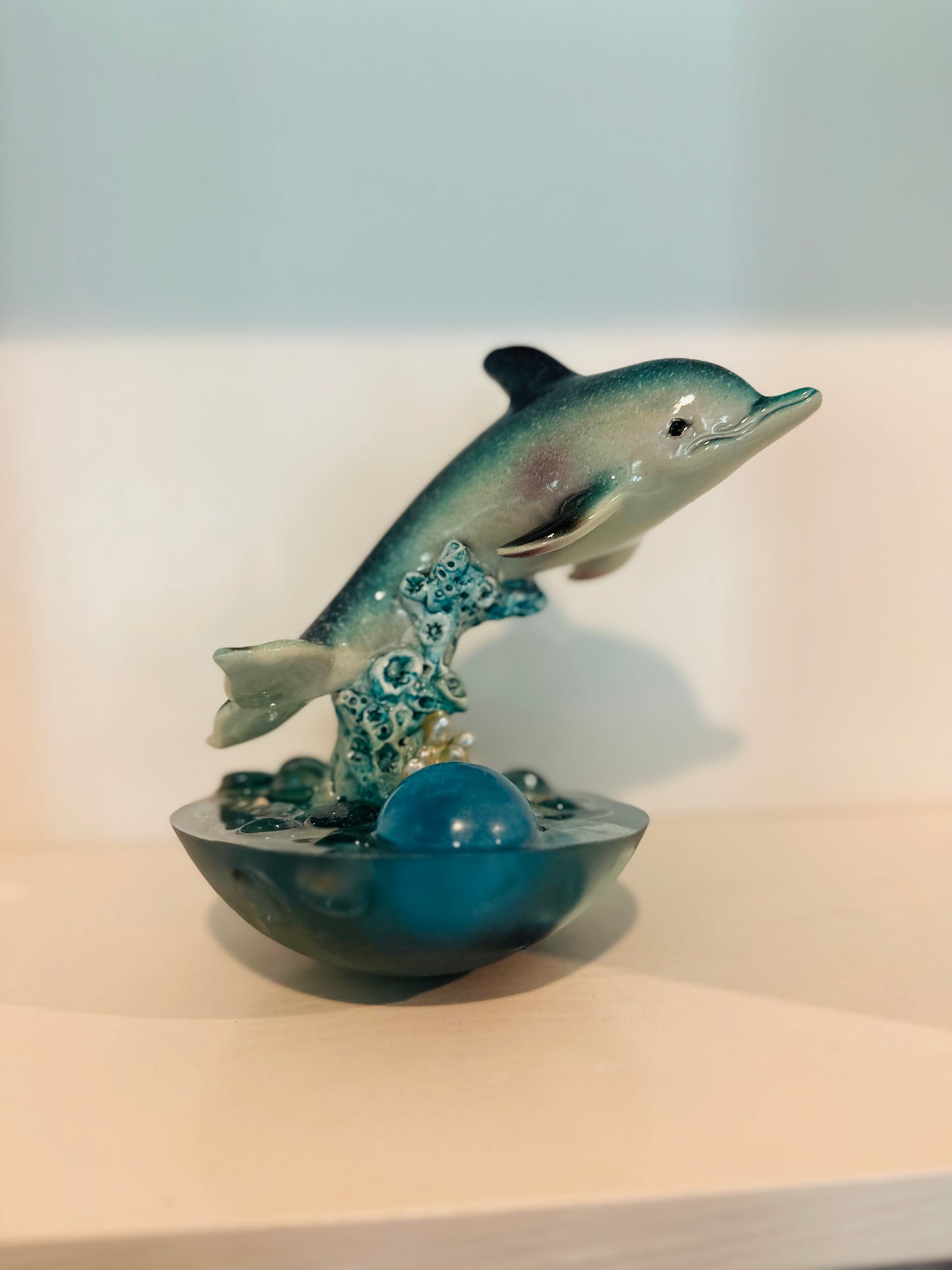 Happy Swimming Dolphin Sculpture