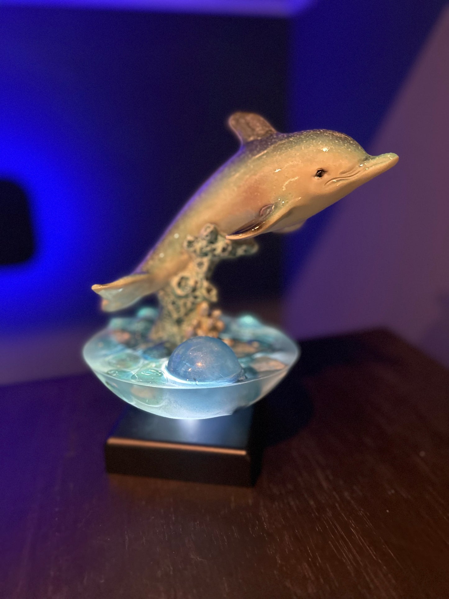 Happy Swimming Dolphin Sculpture