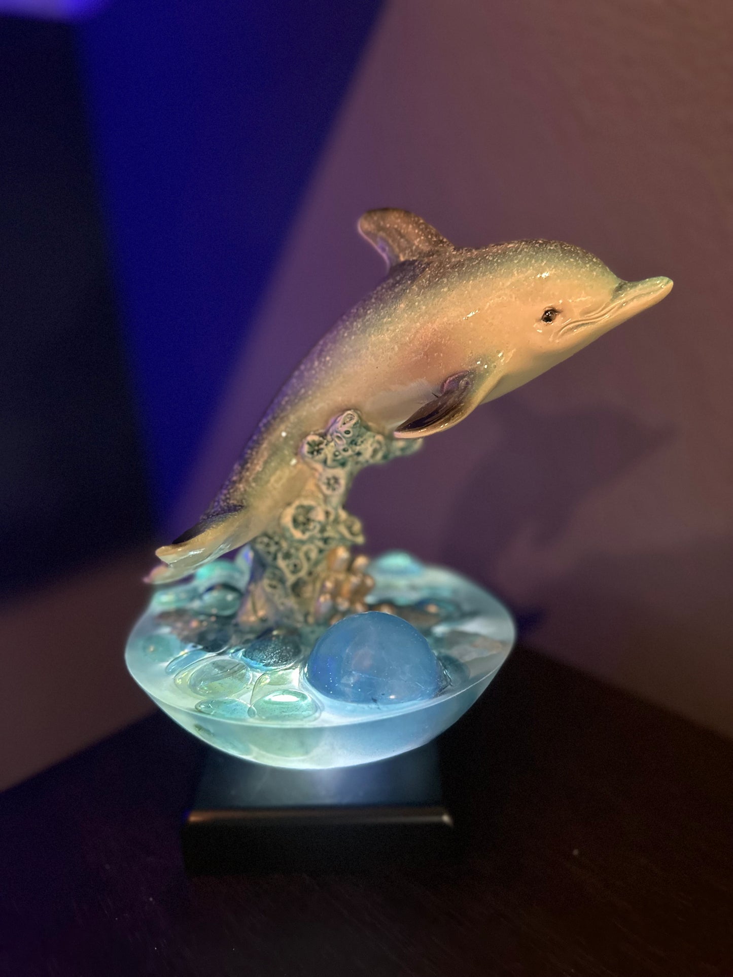 Happy Swimming Dolphin Sculpture