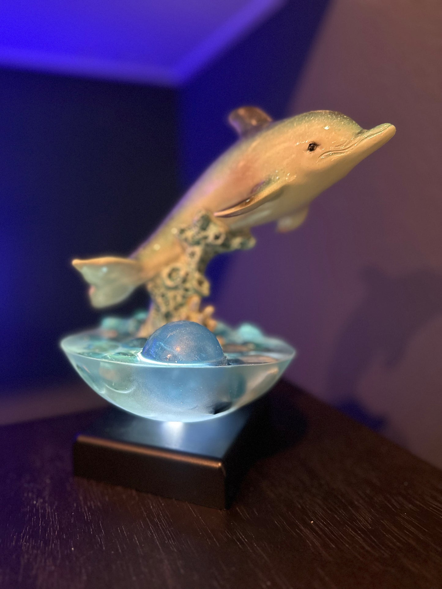 Happy Swimming Dolphin Sculpture